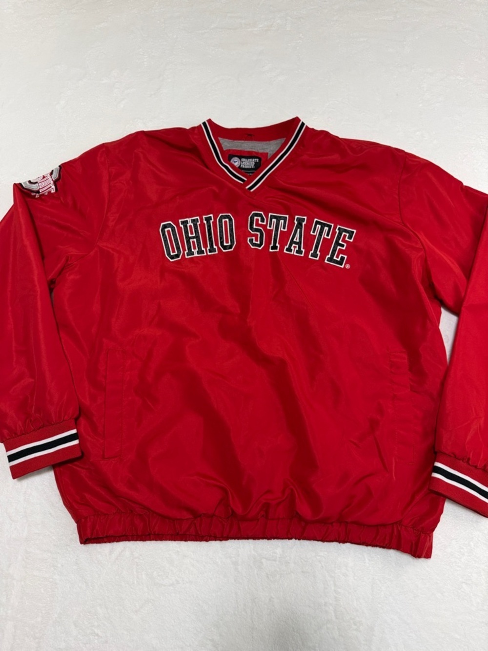 Ohio State Red Pullover Windbreaker Sweatshirt